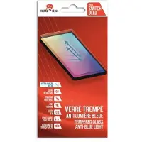 Freaks and Geeks Protection d'écran en verre trempé anti-reflet lumière bleue pour Nintendo Switch OLED Transparent