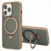 Accezz Ring Stand Backcover met MagSafe voor de Apple iPhone 13 Pro - Bruin