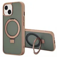 Accezz Ring Stand Backcover met MagSafe voor de Apple iPhone 15 - Bruin