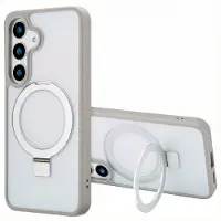 Accezz Ring Stand Backcover met MagSafe voor de Samsung Galaxy S25 Plus - Grijs