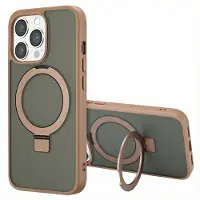 Accezz Ring Stand Backcover met MagSafe voor de Apple iPhone 13 Pro Max - Bruin
