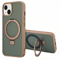 Accezz Ring Stand Backcover met MagSafe voor de Apple iPhone 14 - Bruin