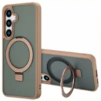 Accezz Ring Stand Backcover met MagSafe voor de Samsung Galaxy S24 - Bruin