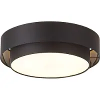 QAZQA Moderne plafonnière zwart 50cm 3-lichts - Drum Duo
