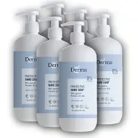 Derma Family Vloeibare Handzeep - Parfumvrij - voor Gevoelige huid - met Glycerine - Hypoallergeen - 6 x 500 ml