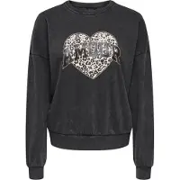 ONLY Sweatshirt 'ONLLauren' ecru / goud / zwart