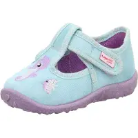 Superfit Huisschoenen 'SPOTTY' lichtblauw / lila / zwart / wit