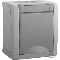 VIKO 90591008-DE Pacific Wandcontactdoos met randaarde spatwaterdicht Grijs 1 stuk(s)