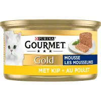 Gourmet 24x Gold Kattenvoer Nat Mousse Kip 85 Gr