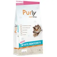 Purly Clumping White bentoniet kattenbakvulling - Fresh 2 x 10 liter
