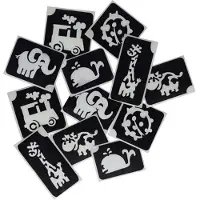Superstar Glitter tattoo's sjablonen | 12 stuks | | cute (zwart en wit)