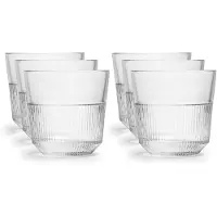 Royal Leerdam Drinkglazen Rayo - 24x stuks - glas - 270 ml - waterglazen - 8 x 8 cm - met design motief