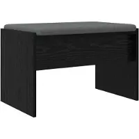 vidaXL Hallenbank met kussen Zwart Eiken 63 x 38 x 40 cm