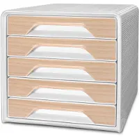 Cep schuifladenbox Smoove Silva, 5 lades, wit/beuken