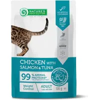 Nature´s Protection Detox Weight Natvoer Voor Katten Met Kip Zalm En Tonijn 22x100g