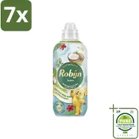 Robijn 7 x – Wasverzachter – Kokos Sensation – 765 ml - Grootverpakking - Wasverzachter Kokos - Wasverzachter Tropisch - Wasverzachter Fris - Wasverzachter Voor Textiel - Wasverzachter Voor Beddengoed