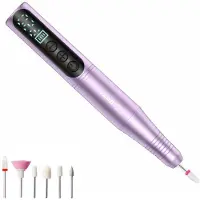 BOTC Elektrische Nagelvijl - Nagelfrees 20000 RPM - Aluminium - Draadloos en Oplaadbaar - Nagelvijl - Manicure & Pedicure set - Paars