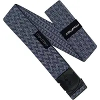 MowMow Elastische riem - Stretch - 105 cm - Heren - Dames - Lichtgrijs - zwart