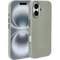 Accezz MagSafe Leather Backcover voor de Apple iPhone 16 - Light Grey