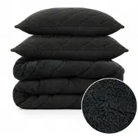 Sleeptime Lazy Dekbed Zonder Overtrek - Teddy - Zwart 200 x 200 cm