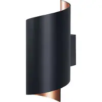 Osram SMART+ Matter Wall Twist LED wandlamp, zwart, 230x127mm, 12W, 700lm, kleurtemperatuur 3000-6500K, WiFi, compatibel met Alexa, aluminium