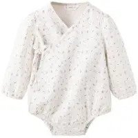 Mango overslagromper ecru Meisjes Katoen V-hals All over print - maat 62