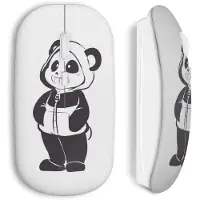 MANIACASE Draadloze Muis - Schattig - Zwart-Witte Panda - USB Wifi - Compatibel met Mac en PC - Ergonomisch