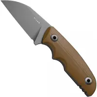 Kizer Cutlery Snick 1085A2 Gray Stonewashed AEB-L, Brown G10, vaststaand mes, Kornel Kiss design