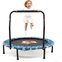 DNA Fitness Trampoline - Fitness Trampoline Opvouwbaar - Fitness Trampoline Met Elastieken - Blauw - 59cm x 59cm x 84cm