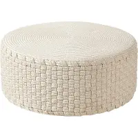 Beliani MITHI - Buitenpoef - Lichtbeige - Synthetisch materiaal