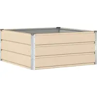 vidaXL Plantenbak Ivoor 100 x 100 x 45 cm Staal