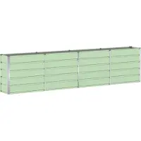 vidaXL Plantenbak Groen 320 x 40 x 75 cm Staal