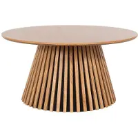 Vente-unique Salontafel van eiken fineer - Naturel - CARMIZA