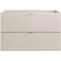 Vente-unique Zwevend wastafelmeubel - Beige kleur - 80 cm - LAVENA