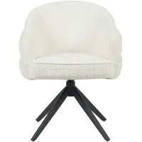 Starfurn Eetkamerstoel Bella - Off White/Zwart - Draaibaar - Set van 2