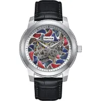Heritor Automatic Heritor automatisch Emmanuel semi-skelet lederen bandhorloge