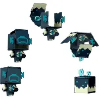 Mattel Minecraft Flippin Figs-figuren met 2-in-1 Fidget Play, schaal van 3,75 inch, grote hoofden en korrelig ontwerp (tekens kunnen variren)