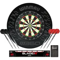Winmau Blade Triple Core 360 + 360 Surround Black + Tungsten Darts - Dartset