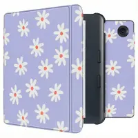 IMoshion Design Slim Hard Case Sleepcover met stand voor de Kobo Libra Colour - Flowers Distance