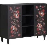 vidaXL Opbergkasten Multikleur 90 x 33,5 x 75 cm Massief Mango Hout