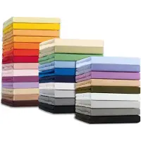 Bella Donna Jersey La Piccola Topperhoeslaken 100x190-200 cm hemelblauw-0523