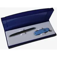 Fisher Space Pen Victorinox Set – Chrome Bullet & Blue Knife
