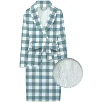Zohome Zo Home Flanel Fleece Badjas Quattro di Lino - denim - S/M