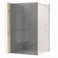 REA Walk-in Douchewand Flexi Grey / Gold 90