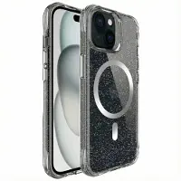IMoshion Clear Glitter Backcover met MagSafe voor de Apple iPhone 15 - Zilver