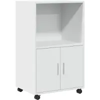 vidaXL Rolkast 55x40x91 cm bewerkt hout wit