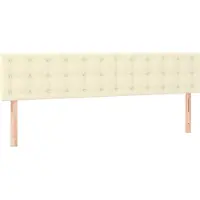 vidaXL Boxspring met matras kunstleer crèmekleurig 160x200 cm