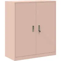 vidaXL Opbergkast Roze 90 x 40 x 105 cm Staal