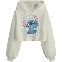 Lilo & Stitch - Disney Trui met capuchon - Cropped Stitch - S tot XXL - voor Vrouwen - wit | Maat L