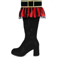 Partyxplosion Dameslaarskappen rood/zwart (zwart met rood)